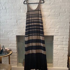 Vince Striped Maxi Sweater Dress sz M